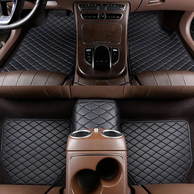Car Floor Mats Universal Waterproof Leather - Tapetes de Carro 5 Peças Universal