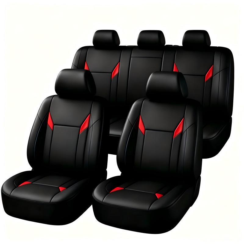 Leather Car Seat Covers Full Set Universal - Capas de Assento de Carro em