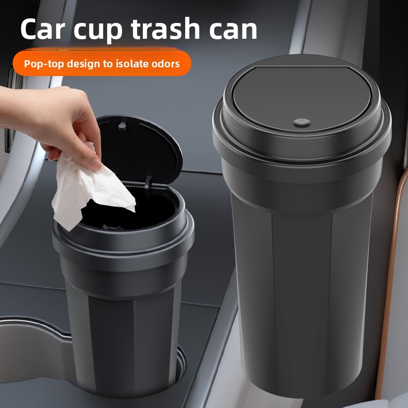 Waterproof Car Trash Can With Lid - Lixeira para Carro à Prova d'Água