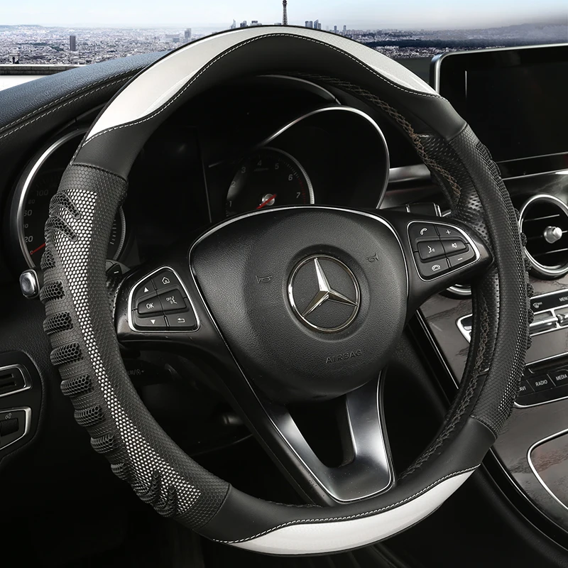 Car Steering Wheel Cover Anti Slip Breathable - Capa tridimensional de favo de mel