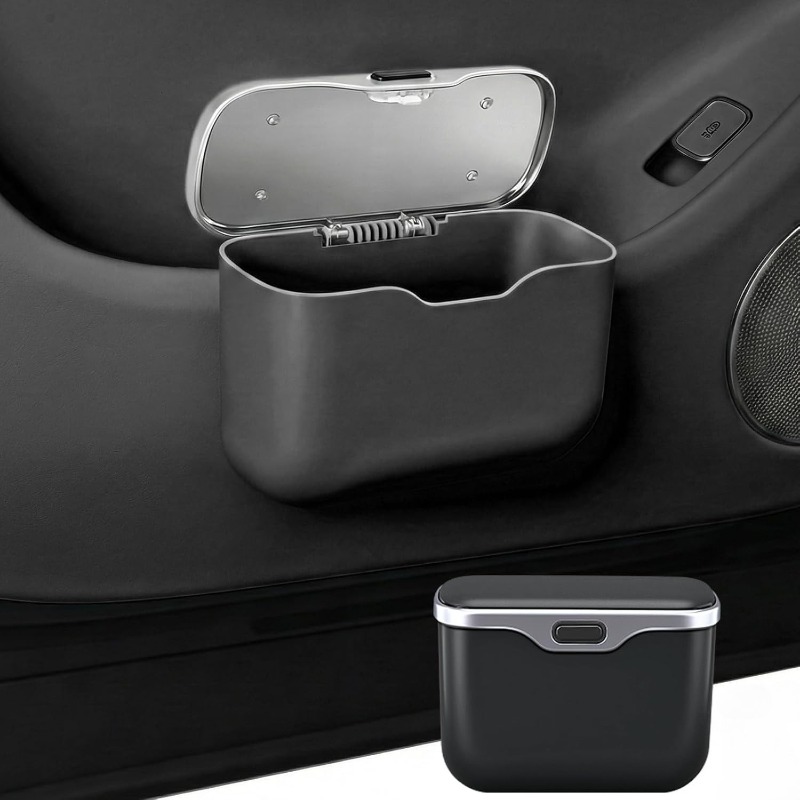 Waterproof Car Trash Can With Lid - Lixeira para Carro com Tampa, à