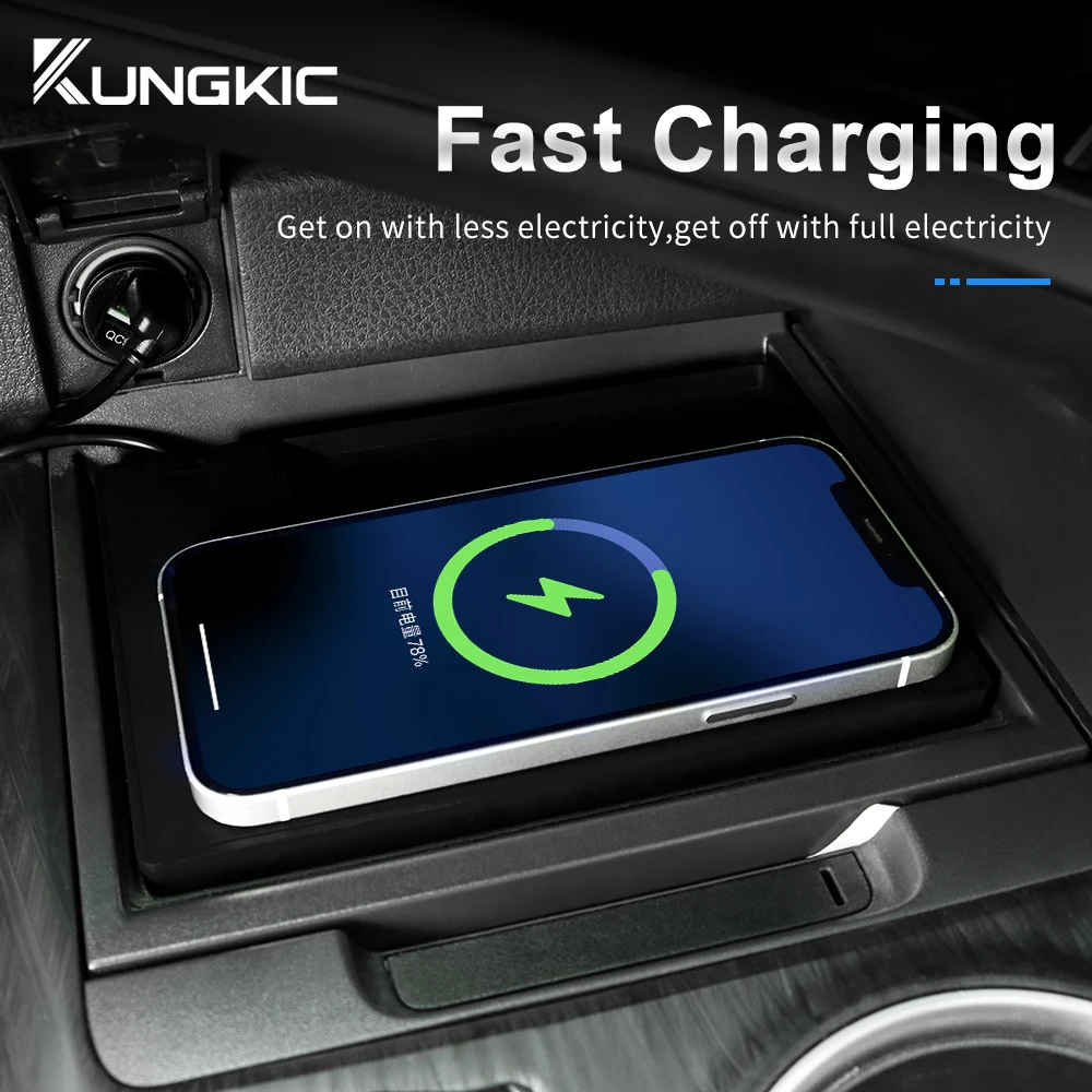 Wireless Car Charger Mount Fast Charging - Carregador Sem Fio para Toyota Camry