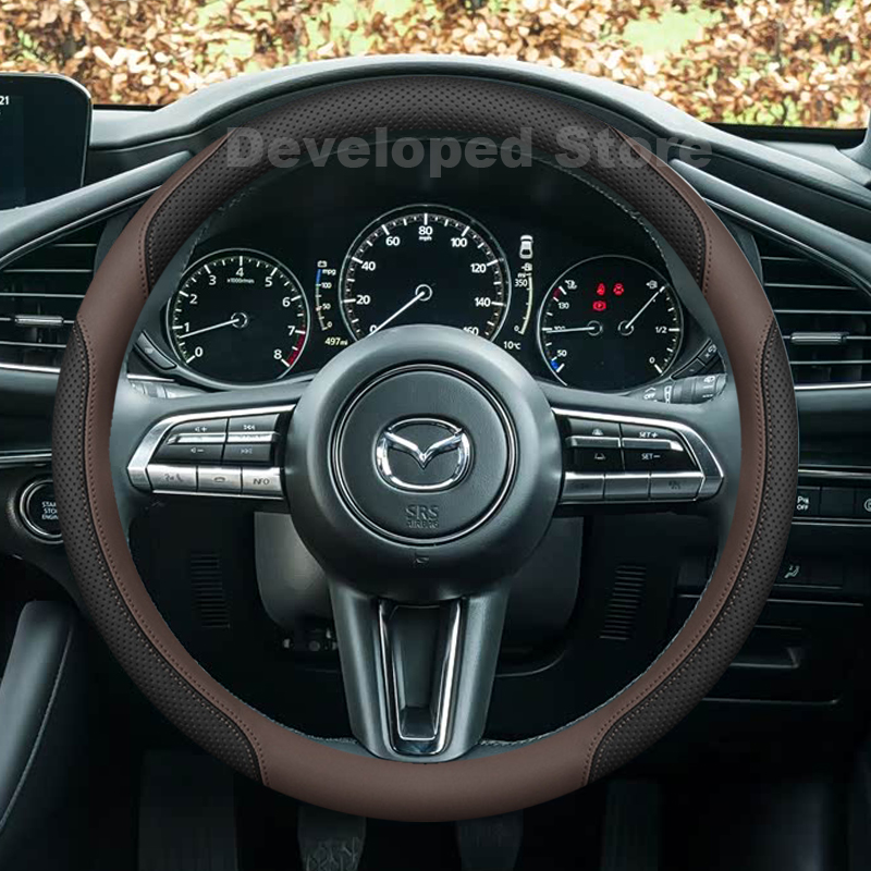 Car Steering Wheel Cover Anti Slip Breathable - Capa de Volante para Mazda 3