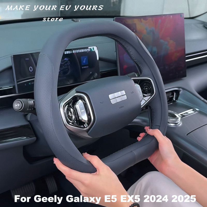 Car Steering Wheel Cover Anti Slip Breathable - Capa de Volante de Couro para