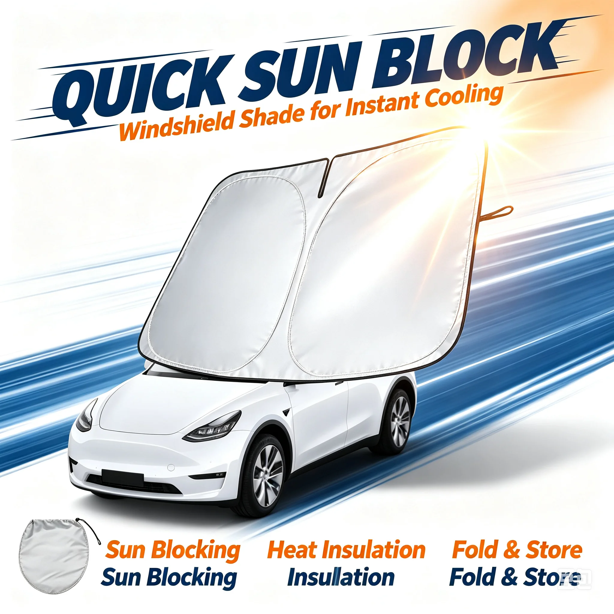 Protetor Solar para Carro com  - Car Sunshade Windshield Umbrella Foldable avaliação e preço