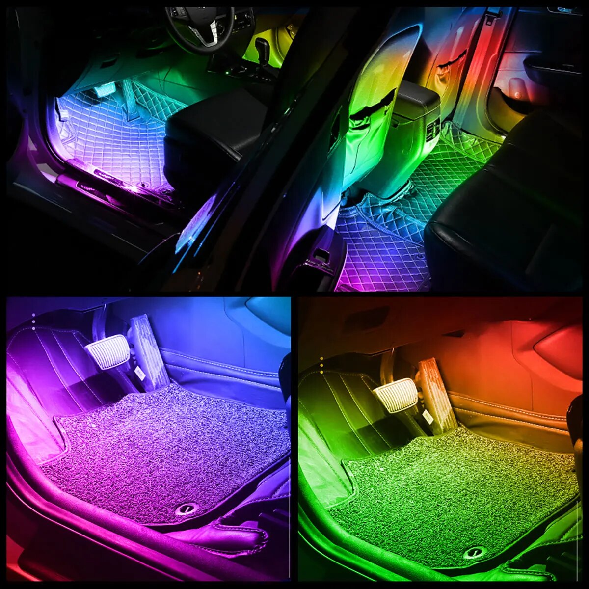 Symphony Car LED Foot Light, 4 - Led Ambient Interior Car Lights App Control avaliação e preço