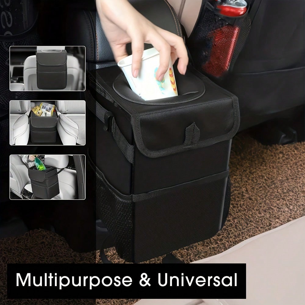 Lixeira portátil à prova d'águ - Waterproof Car Trash Can With Lid avaliação e preço
