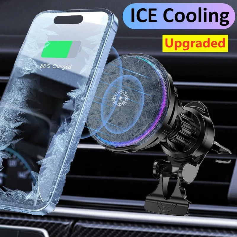 Ice Cooling magnético carregad - Wireless Car Charger Mount Fast Charging avaliação e preço