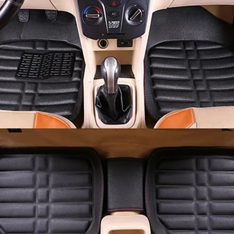 5 pçs premium fácil limpo à pr - Car Floor Mats Universal Waterproof Leather avaliação e preço