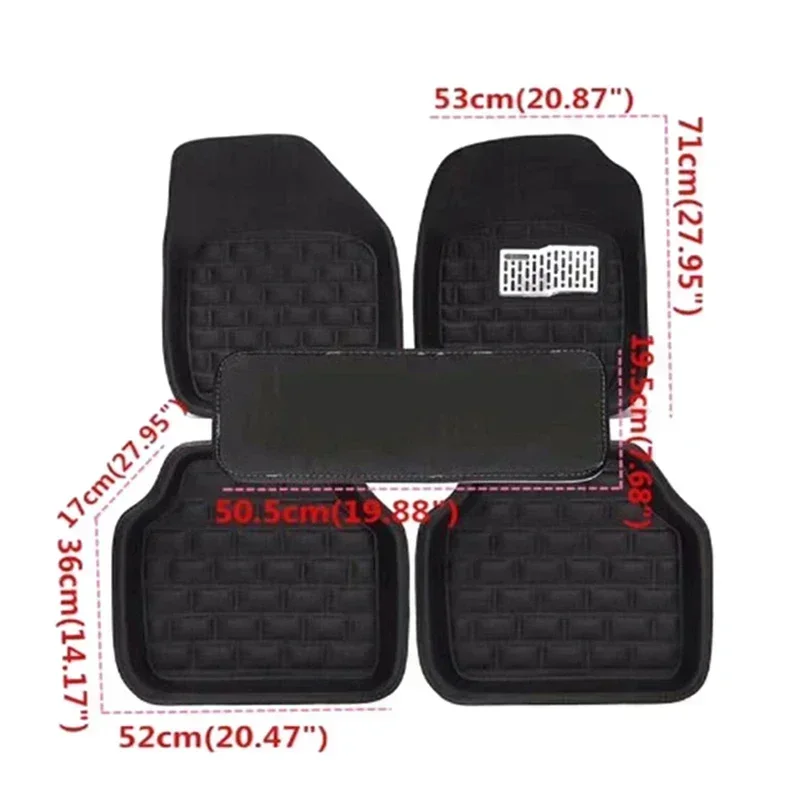 5 pçs premium fácil limpo à pr - Car Floor Mats Universal Waterproof Leather avaliação e preço