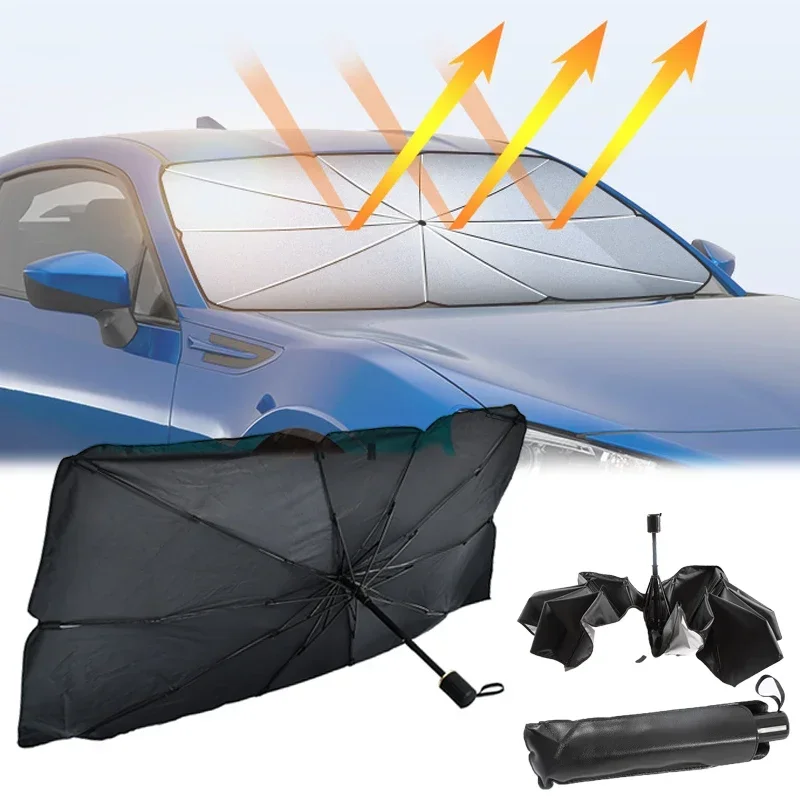 Protetor Solar para Para-brisa - Car Sunshade Windshield Umbrella Foldable avaliação e preço