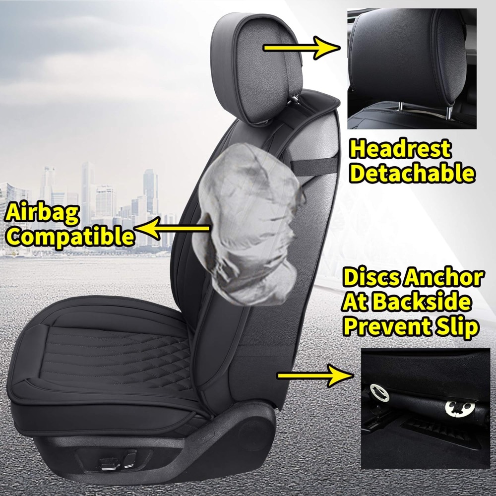 5 peças capas de assento de ca - Leather Car Seat Covers Full Set Universal avaliação e preço