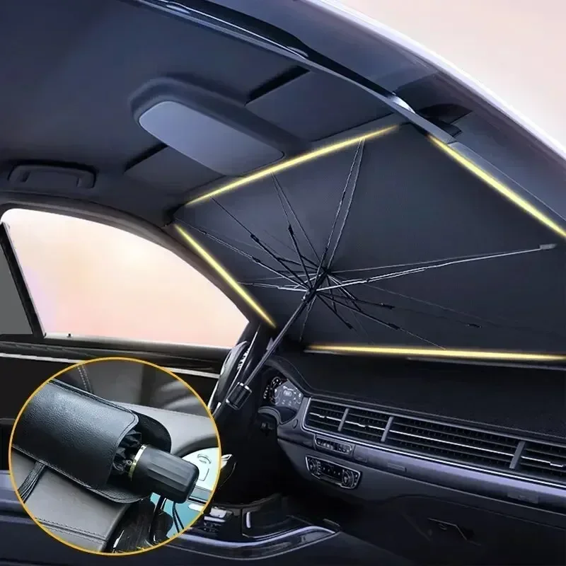 Protetores de Sol para Para-br - Car Sunshade Windshield Umbrella Foldable avaliação e preço