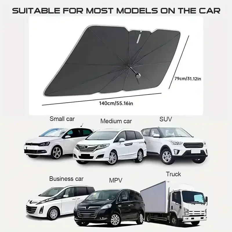 Protetores de Sol para Para-br - Car Sunshade Windshield Umbrella Foldable avaliação e preço