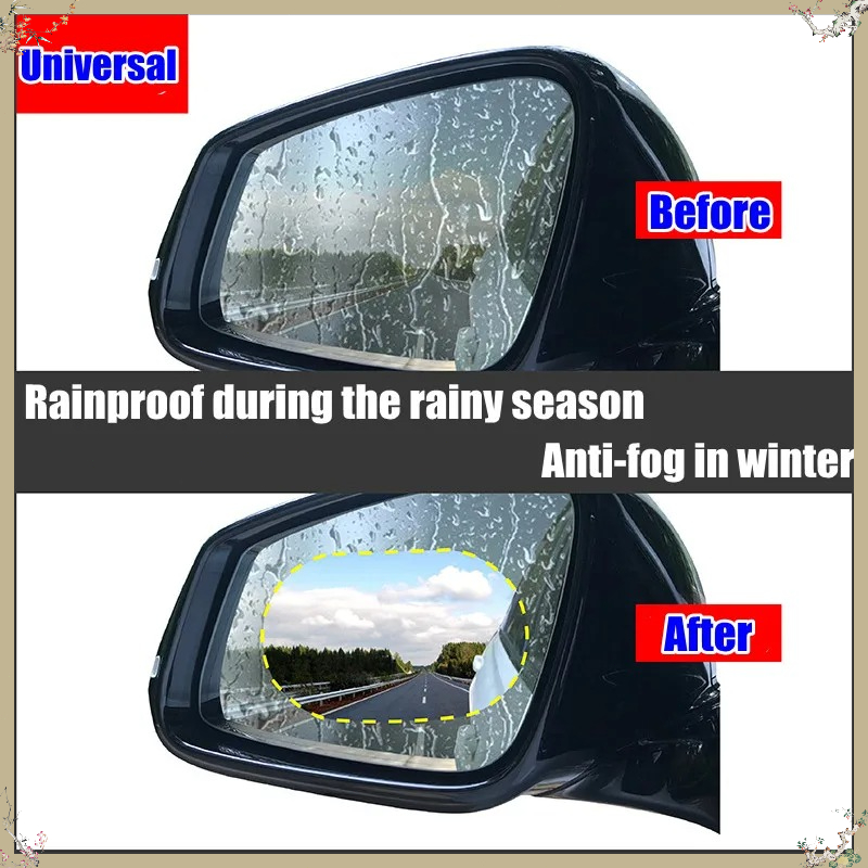 2 Peças Película Protetora par - Anti Glare Car Rearview Mirror Film avaliação e preço