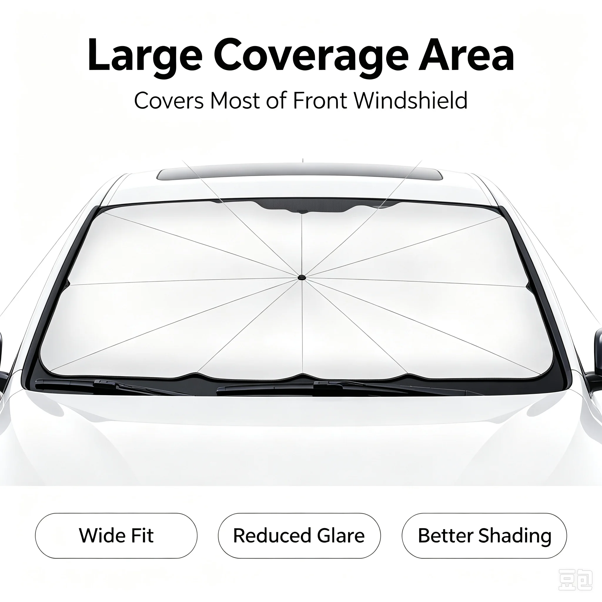 Sombrinha Dobrável para Para-b - Car Sunshade Windshield Umbrella Foldable avaliação e preço