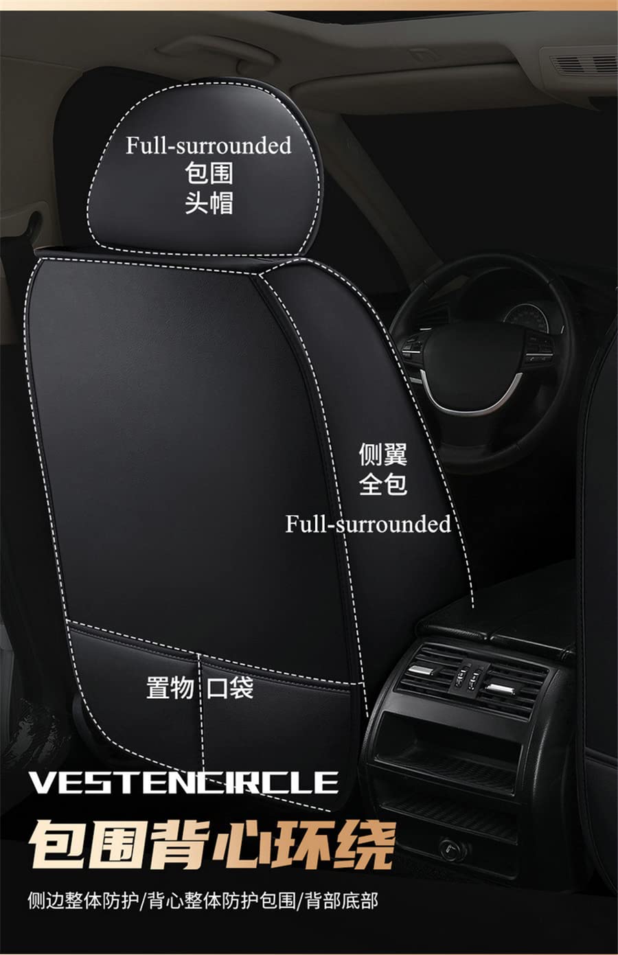 Capa de almofada de assento au - Leather Car Seat Covers Full Set Universal avaliação e preço