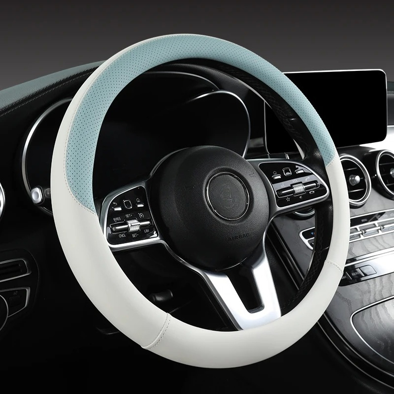 Capa de volante de carro de co - Car Steering Wheel Cover Anti Slip Breathable avaliação e preço