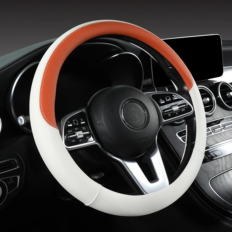 Capa de volante de carro de co - Car Steering Wheel Cover Anti Slip Breathable avaliação e preço