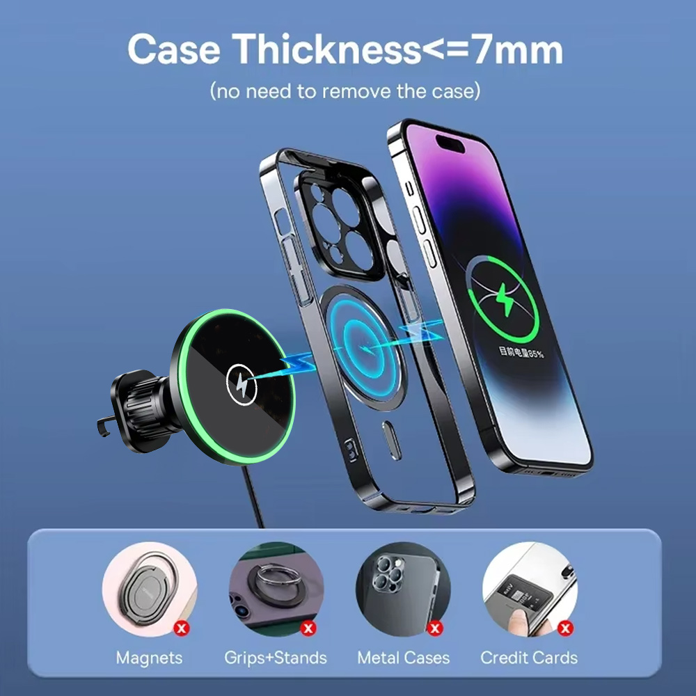 Carregador Magnético Sem Fio p - Wireless Car Charger Mount Fast Charging avaliação e preço
