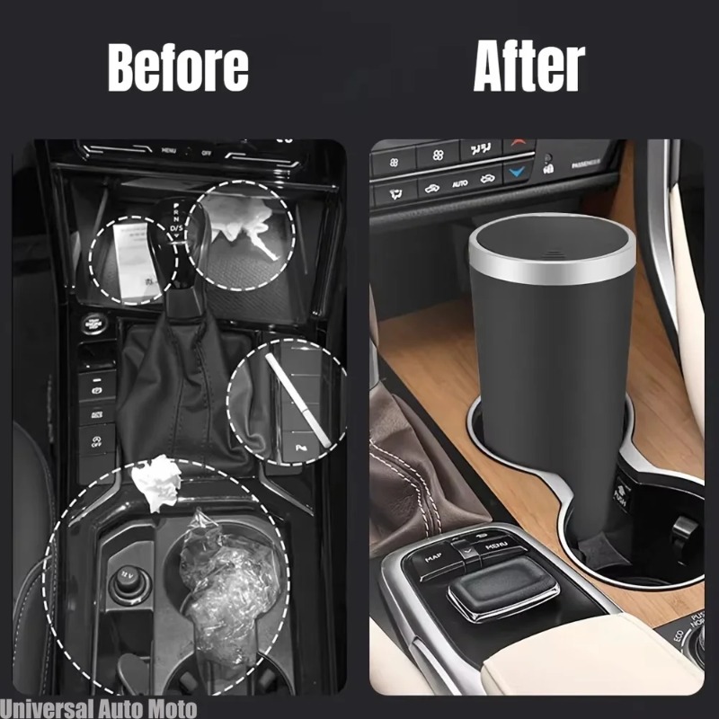 Mini Lixeira de Carro em ABS à - Waterproof Car Trash Can With Lid avaliação e preço