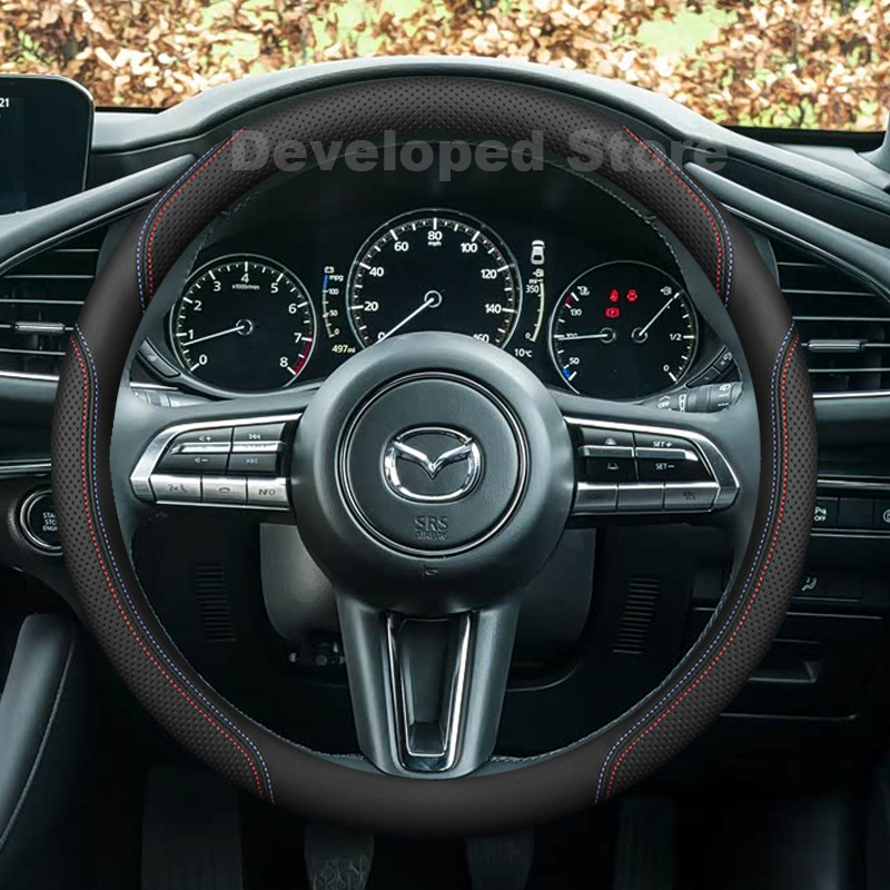 Capa de Volante para Mazda 3 A - Car Steering Wheel Cover Anti Slip Breathable avaliação e preço