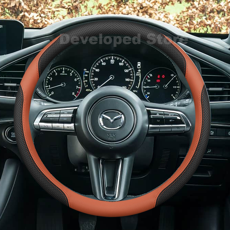 Capa de Volante para Mazda 3 A - Car Steering Wheel Cover Anti Slip Breathable avaliação e preço