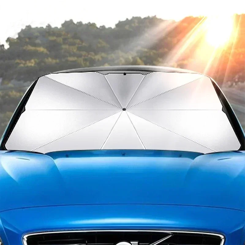 Protetor Solar para Carro, Som - Car Sunshade Windshield Umbrella Foldable avaliação e preço