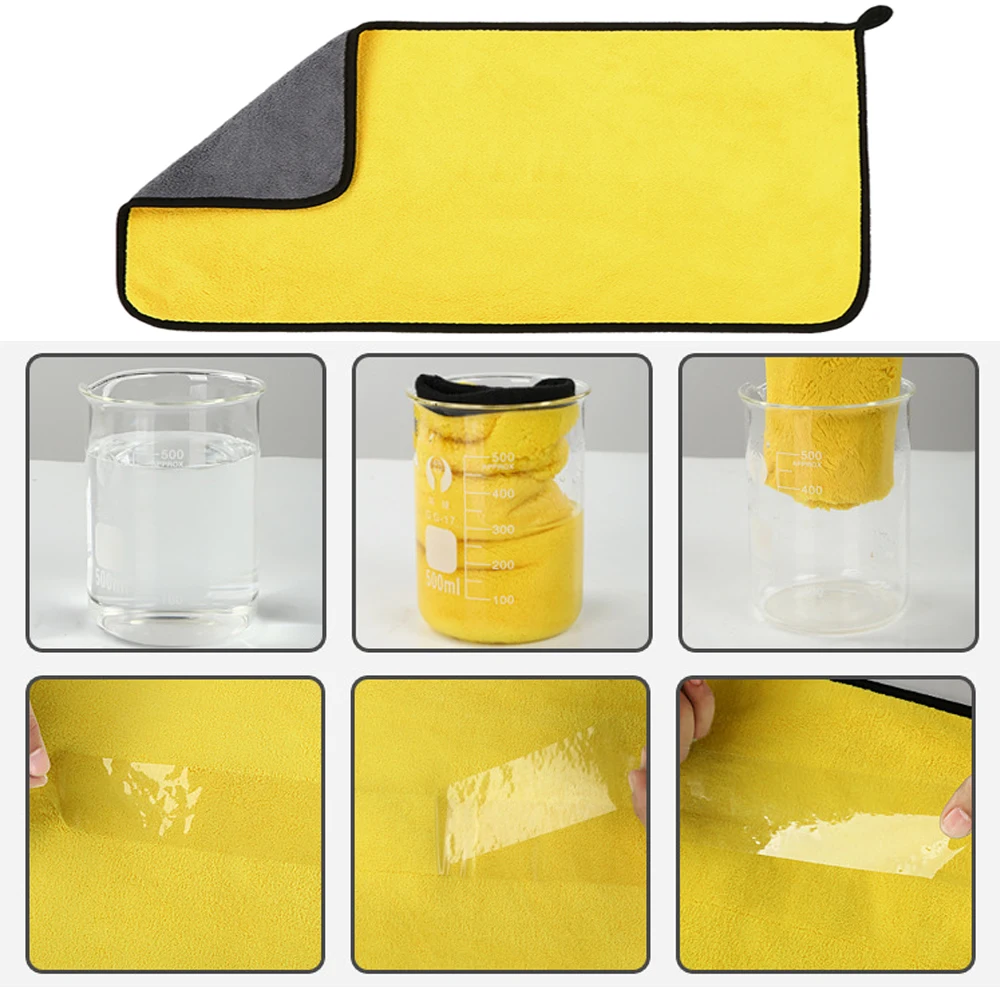 Toalha de limpeza de microfibr - Microfiber Car Drying Towel Super Absorbent avaliação e preço